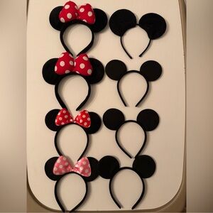 Set of Minnie & Mickey Mouse Ears Headbands